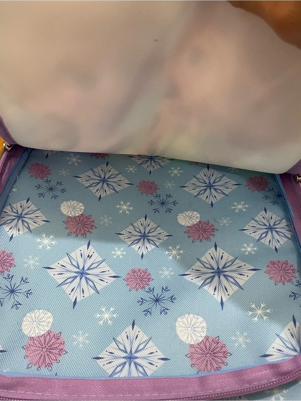 Purple & Light Blue Kids Rolling Backpack with Princess Design